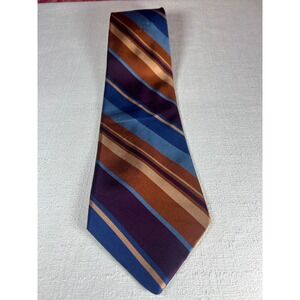 Vintage Fashion Bar Colorado Mens Tie Big and Tall 1980s Striped Purple 73x4